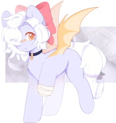 Size: 751x800 | Tagged: safe, artist:cofiiclouds, imported from derpibooru, oc, oc only, bat pony, pony, amputee, solo