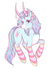 Size: 600x900 | Tagged: safe, artist:cloudbrownie, imported from derpibooru, oc, oc only, kirin, commission, kirin oc, looking at you, simple background, smiling, solo, transparent background