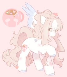 Size: 708x817 | Tagged: safe, artist:cofiiclouds, imported from derpibooru, oc, oc only, oc:glassy mind, pegasus, pony, pink background, simple background, solo