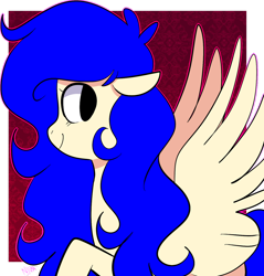 Size: 1024x1072 | Tagged: safe, artist:chandelurres, imported from derpibooru, oc, oc:moonbrush, pegasus, pony, female, mare, solo, spread wings, wings