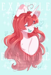 Size: 924x1347 | Tagged: safe, artist:cofiiclouds, imported from derpibooru, oc, oc only, pony, unicorn, bust, solo