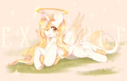 Size: 1897x1206 | Tagged: safe, artist:cofiiclouds, imported from derpibooru, oc, oc only, alicorn, pony, grass, simple background, solo