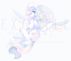 Size: 2800x2400 | Tagged: safe, artist:cofiiclouds, imported from derpibooru, oc, oc only, pegasus, pony, simple background, solo, watermark, white background