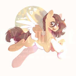 Size: 1600x1600 | Tagged: safe, artist:cofiiclouds, imported from derpibooru, oc, oc only, pegasus, pony, solo, watermark