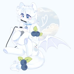 Size: 2000x2000 | Tagged: safe, artist:cofiiclouds, imported from derpibooru, oc, oc only, oc:afina rye, bat pony, pony, drawing tablet, simple background, solo