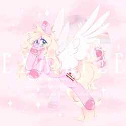 Size: 2100x2100 | Tagged: safe, artist:cofiiclouds, imported from derpibooru, oc, oc only, pegasus, pony, pink background, simple background, solo