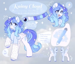 Size: 2100x1800 | Tagged: safe, artist:cofiiclouds, imported from derpibooru, oc, oc only, oc:rainy cloud, pegasus, pony, reference sheet, solo