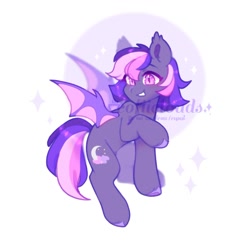 Size: 1080x1081 | Tagged: safe, artist:cofiiclouds, imported from derpibooru, oc, oc only, oc:midnight mist, bat pony, pony, solo