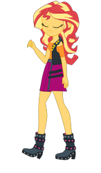 Size: 2500x4270 | Tagged: safe, artist:gmaplay, imported from derpibooru, sunset shimmer, human, equestria girls, equestria girls series, forgotten friendship, adorkable, cute, dork, female, shimmerbetes, simple background, solo, transparent background