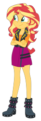 Size: 1900x5590 | Tagged: safe, artist:gmaplay, imported from derpibooru, sunset shimmer, human, equestria girls, equestria girls series, adorkable, cute, dork, female, shimmerbetes, simple background, solo, transparent background