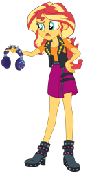 Size: 1900x3534 | Tagged: safe, artist:gmaplay, imported from derpibooru, sunset shimmer, human, equestria girls, equestria girls series, overpowered (equestria girls), absurd resolution, boots, clothes, hand on hip, pants, shoes, simple background, skirt, solo, transparent background, vest