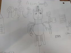 Size: 4608x3456 | Tagged: safe, artist:acid flask, imported from derpibooru, oc, oc only, oc:acid flask, oc:film wheel, alicorn, alicorn oc, drawing, horn, sad, sketch, sketch dump, traditional art, upset, wings