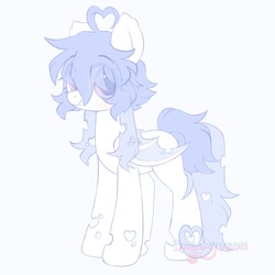 Size: 2000x2000 | Tagged: safe, artist:dreamyveon_, imported from derpibooru, oc, oc only, bat pony, pony, ears, hair, mane, smiling, solo, tail, wings