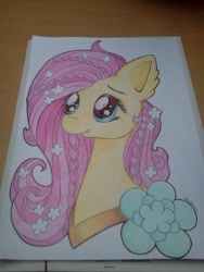 Size: 720x960 | Tagged: safe, artist:dexterisse, imported from derpibooru, fluttershy, pegasus, photo, solo, traditional art