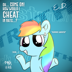 Size: 1080x1080 | Tagged: safe, artist:everydaydashie, imported from derpibooru, rainbow dash, pegasus, pony, atg 2022, female, newbie artist training grounds, solo