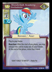 Size: 344x480 | Tagged: safe, imported from derpibooru, rainbow dash, wonderbolts academy, ccg, crystal games, enterplay, letter, merchandise, solo