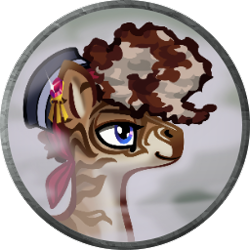 Size: 256x256 | Tagged: safe, artist:saby, derpibooru exclusive, imported from derpibooru, oc, oc only, oc:azimuth, zebra, blue eyes, bust, character token, curly mane, ear piercing, earring, equine, fog, grin, hat, jewelry, male, piercing, pirate, roleplay illustration, smiling, solo, stallion, striped mane, the last summer, zebra oc