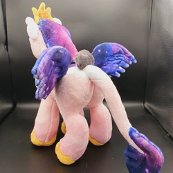 Size: 3024x3024 | Tagged: safe, artist:melodisde, imported from derpibooru, alicorn, pony, armor, commission, hoof shoes, horn, irl, leonine tail, male, photo, plushie, solo, spread wings, stallion, standing, tail, wings