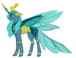 Size: 1280x989 | Tagged: safe, artist:animalstamp, imported from derpibooru, queen chrysalis, changedling, changeling, purified chrysalis, sketch, solo