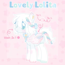 Size: 1440x1440 | Tagged: safe, artist:dreamyveon_, imported from derpibooru, oc, oc only, pegasus, pony, pc:lovely lolita, solo