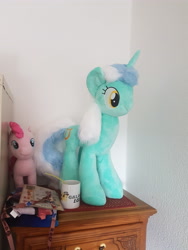 Size: 4032x3024 | Tagged: safe, artist:hipsterowlet, derpibooru exclusive, imported from derpibooru, lyra heartstrings, pinkie pie, earth pony, galacon 2022, irl, photo, plushie, solo focus