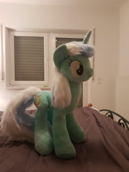 Size: 4032x3024 | Tagged: safe, artist:hipsterowlet, derpibooru exclusive, imported from derpibooru, lyra heartstrings, galacon 2022, irl, photo, plushie, solo