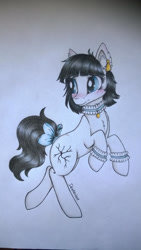 Size: 1024x1819 | Tagged: safe, artist:dexterisse, imported from derpibooru, oc, oc only, oc:eve, earth pony, earth pony oc, simple background, solo, traditional art, white background