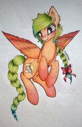 Size: 1024x1580 | Tagged: safe, artist:dexterisse, imported from derpibooru, oc, oc only, oc:passiflora, pegasus, female, mare, pegasus oc, simple background, solo, traditional art, white background