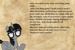 Size: 1020x685 | Tagged: safe, artist:slb94, imported from derpibooru, twilight sparkle, alicorn, pony, glasses, old english, text