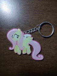 Size: 972x1296 | Tagged: safe, imported from derpibooru, angel bunny, fluttershy, pegasus, pony, rabbit, animal, cute, eyes open, female, irl, keychain, mare, merchandise, photo, wings