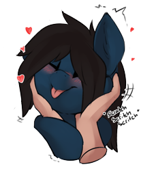 Size: 2226x2457 | Tagged: safe, artist:beardie, imported from derpibooru, earth pony, pony, unicorn, beardies scritching ponies, bring me the horizon, commission, disembodied hand, hand, happy, heart, male, oliver sykes, petting, ponified, simple background, solo focus, stallion, text, tongue out, transparent background