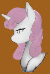 Size: 664x974 | Tagged: safe, artist:jovalic, imported from derpibooru, sweetie belle, unicorn, female, looking sideways, sketch