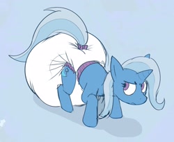 Size: 2800x2300 | Tagged: safe, artist:chaptude, imported from derpibooru, trixie, pony, diaper, diaper fetish, fetish, impossibly large diaper, non-baby in diaper, poofy diaper, solo