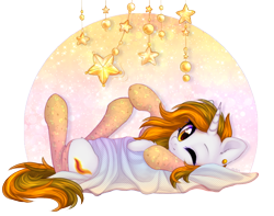 Size: 2372x1868 | Tagged: safe, artist:avrameow, imported from derpibooru, oc, oc only, oc:aurora shinespark, pony, unicorn, blanket, commission, cute, ear piercing, earring, female, horn, jewelry, lying down, mare, no source available, one eye closed, piercing, simple background, solo, unicorn oc, wink, ych result