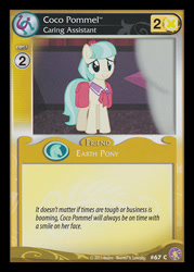 Size: 344x480 | Tagged: safe, imported from derpibooru, coco pommel, rarity takes manehattan, absolute discord, ccg, enterplay, merchandise, solo focus