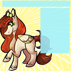 Size: 650x650 | Tagged: safe, artist:dokuyuu, imported from derpibooru, oc, oc only, pegasus, pony, commission, looking at you, raised hoof, side view, simple background, solo