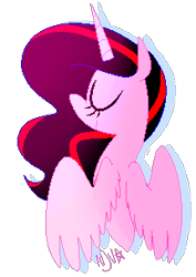 Size: 215x304 | Tagged: safe, artist:chandelurres, imported from derpibooru, oc, alicorn, pony, alicorn oc, female, horn, mare, simple background, solo, transparent background, wings