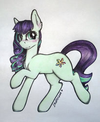 Size: 1024x1249 | Tagged: safe, artist:dexterisse, imported from derpibooru, coloratura, earth pony, pony, rara, simple background, solo, traditional art, white background