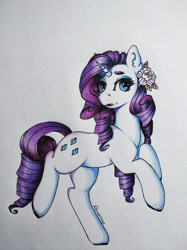 Size: 1024x1366 | Tagged: safe, artist:dexterisse, imported from derpibooru, rarity, pony, unicorn, female, mare, simple background, solo, traditional art, white background