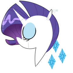Size: 1024x1024 | Tagged: safe, artist:chandelurres, imported from derpibooru, rarity, pony, unicorn, bust, female, g4, mare, simple background, solo, transparent background
