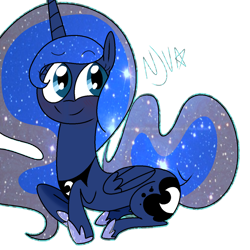 Size: 1024x1024 | Tagged: safe, artist:chandelurres, imported from derpibooru, princess luna, alicorn, pony, female, mare, simple background, solo, transparent background, wings