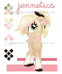 Size: 800x950 | Tagged: safe, artist:gummysharkcircus, imported from derpibooru, oc, oc only, oc:jennetics, earth pony, pony, earth pony oc, female, mare, reference sheet, simple background, solo, transparent background