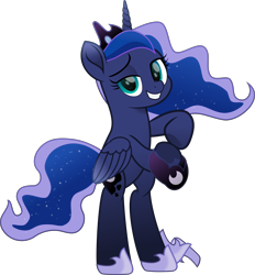 Size: 8906x9592 | Tagged: safe, artist:lincolnbrewsterfan, derpibooru exclusive, imported from derpibooru, part of a set, princess luna, alicorn, pony, derpibooru, series:apri(luna) fools!, .svg available, absurd resolution, april fools, april fools 2023, bedroom eyes, bipedal, blue eyes, blue mane, blue tail, clothes, colored pupils, crown, cyan eyes, ethereal mane, ethereal tail, female, flowing mane, flowing tail, folded wings, holding, hoof heart, horn, inkscape, jewelry, lidded eyes, long horn, long mane, long tail, looking at you, mare, meta, missing accessory, moon, movie accurate, part of a series, peytral, regalia, shoes, shoes off, simple background, smiling, smiling at you, solo, standing, svg, tail, teal eyes, transparent background, underhoof, vector, wings