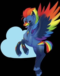 Size: 634x795 | Tagged: safe, imported from derpibooru, rainbow dash, redesign, spread wings, wings