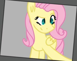 Size: 400x319 | Tagged: safe, artist:fluttershydaily, imported from derpibooru, fluttershy, holding a camera, selfie, smiling