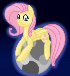 Size: 400x431 | Tagged: safe, artist:fluttershydaily, imported from derpibooru, fluttershy, lying, moon, space, stuck on the moon