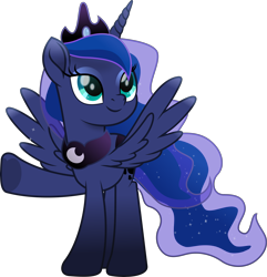 Size: 4064x4218 | Tagged: safe, artist:lincolnbrewsterfan, derpibooru exclusive, imported from derpibooru, part of a set, princess luna, alicorn, pony, derpibooru, series:apri(luna) fools!, my little pony: the movie, .svg available, absurd resolution, april fools, april fools 2023, blue eyes, blue mane, blue tail, clothes, colored pupils, crown, cyan eyes, ethereal mane, ethereal tail, eyeshadow, female, flowing mane, flowing tail, hoof heart, horn, inkscape, jewelry, long horn, long mane, long tail, looking up, makeup, mare, meta, missing accessory, moon, movie accurate, part of a series, peytral, regalia, simple background, solo, spread wings, standing, svg, tail, teal eyes, transparent background, underhoof, vector, wings