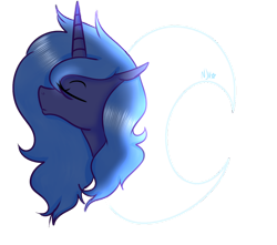 Size: 1024x904 | Tagged: safe, artist:chandelurres, imported from derpibooru, princess luna, alicorn, pony, bust, female, mare, simple background, solo, transparent background