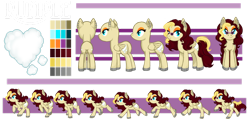 Size: 1264x632 | Tagged: safe, artist:gummysharkcircus, imported from derpibooru, oc, oc only, oc:rumple, ear fluff, female, mare, reference sheet, simple background, solo, transparent background