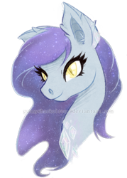 Size: 1000x1400 | Tagged: safe, artist:gummysharkcircus, imported from derpibooru, oc, oc only, oc:shimmer shard, bust, simple background, solo, transparent background